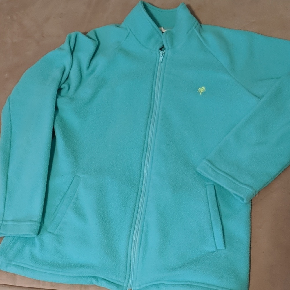 Teal blue Lily Pulitzer zip up fleece jacket